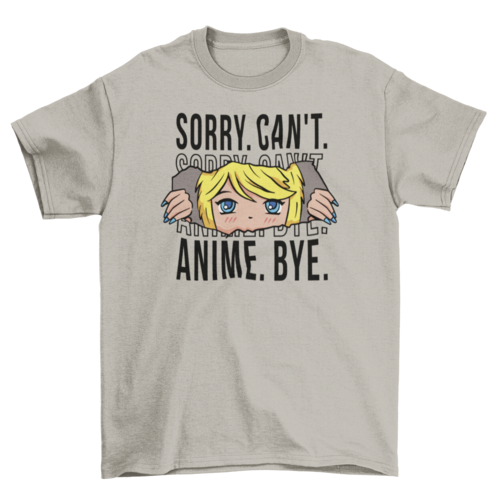 Cool anime quote t-shirt