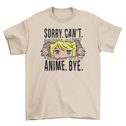 Cool anime quote t-shirt